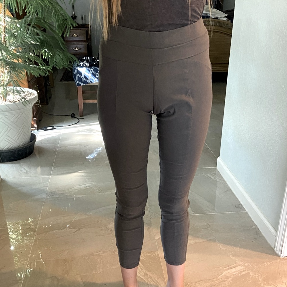 Skinny mid rise dress pants